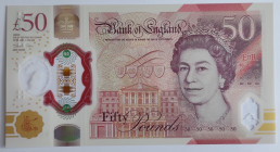 Great Britain 50 Pounds 2020 (2021) Serie AA
N# 281993; # AA 77 807035; Polymer, "Alan Turing"; UNC