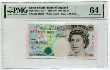 Great Britain 5 Pounds 1990 (1990 - 1991) (ND) PMG 64
P# 382a, N# 203696; # A37 020079