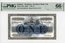 Ireland 1 Pound 1940 PMG 66
P# 178b, # N-I/H 028159; Northern bank Ltd.
