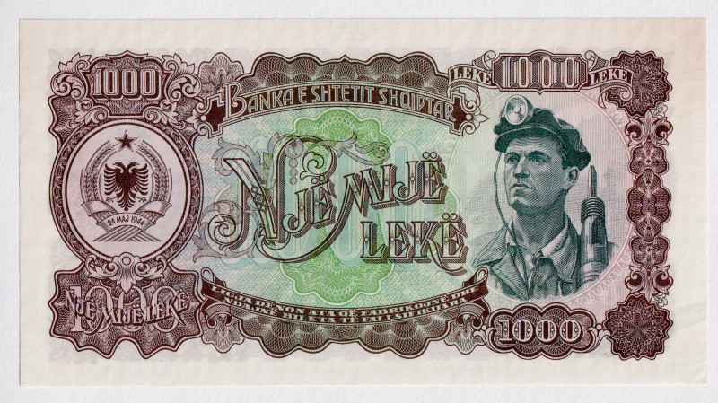 Albania 1000 Leke 1957
P# 32, N# 207800; # TH188279; UNC