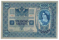 Austria 1000 Kronen 1902
P# 8b, N# 216628; # 1291 25018; Grey-rose underprint; AUNC