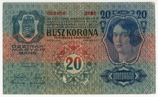 Austria 20 Kronen 1913
P# 13, # 2161 033470; XF