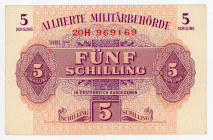 Austria 5 Schilling 1944 Allied Military Authority
P# 105, N# 218052; UNC