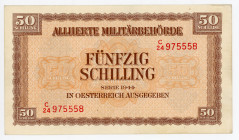 Austria 50 Schilling 1944 Allied Military Authority
P# 109, N# 218506; AUNC