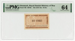 Denmark 10 Ore 1947 - 1958 (ND) PMG 64 Royal Danish Ministry of War
P# M8