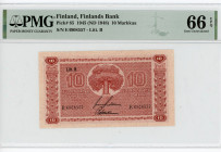 Finland 10 Markkaa 1945 (1948) (ND) PMG 66
P# 85, N# 204872; # E4908557