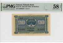 Finland 20 Markkaa 1945 (1948) (ND) PMG 58
P# 86, N# 208905; # G3092227