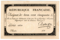 France 250 Livres 1793 (ND)
P# A75, N# 201598; XF