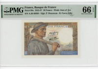 France 10 Francs 1942 - 1947 PMG 66
P# 99e, N# 204600; # A.26 68938