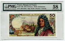 France 50 Francs 1976 PMG 58
P# 148f, N# 204993; # L.289 458432