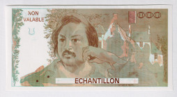 France Echantillon Note 1000 Francs 1990 (ND)
P# NL, UNC