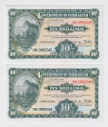 Gibraltar 2 x 10 Shillings 2018
P# NL, # 8K 0992544-45; UNC