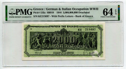 Greece 2000000000 Drachmai 1944 PMG 64
P# 133a, N# 209779; # KE215697