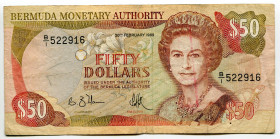 Bermuda 50 Dollars 1989
P# 38, N# 275851; # B/1 522916; VF