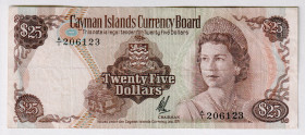 Cayman Islands 25 Dollars 1971
P# 4, N# 267268; # A/1 206123; VF