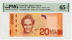 Costa Rica 20000 Colones 2009 PMG 65
P# 278a, N# 205032; # A019717371