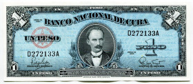 Cuba 1 Peso 1960
P# 77b, N# 204495; # D272133A; UNC