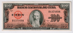 Cuba 100 Pesos 1959
P# 93, N# 219536; # B137169A; UNC