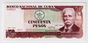 Cuba 50 Pesos 1990
P# 111, N# 205109; # 048521; UNC-