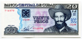 Cuba 20 Pesos 2016
P# 122, N# 205121; # CQ04-716979; UNC