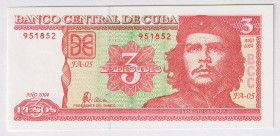 Cuba 3 Pesos 2004
P# 127a, N# 205114; # 951852; UNC