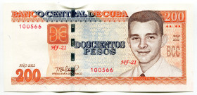 Cuba 200 Pesos 2022
P# 130, N# 218105; # HF21-100566; UNC