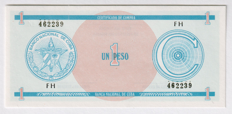 Cuba Foreign Exchange 1 Peso 1985 (ND) Series C
P# FX11, N# 222770; # FH462239;...