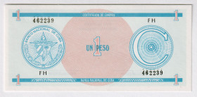 Cuba Foreign Exchange 1 Peso 1985 (ND) Series C
P# FX11, N# 222770; # FH462239; UNC