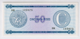 Cuba Foreign Exchange 50 Pesos 1985 (ND) Series C
P# FX24, N# 222812; # EB122075; UNC