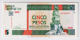 Cuba 5 Pesos 2012
P# FX48, N# 204113; # CG02 296697; UNC