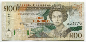 East Caribbean States Grenada 100 Dollars 1994 (ND)
P# 35g, N# 248675; # A644977G; VF-