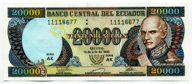 Ecuador 20000 Sucres 1999
P# 129, N# 208836; # AK11116677; UNC