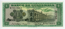 Guatemala 1 Quetzal 1971
P# 52h, # B7617363D; UNC