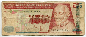 Guatemala 100 Quetzales 2001
P# 104a, # G96322086A; F