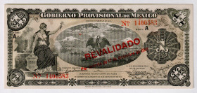 Mexico Mexico 1 Peso 1914 Overprint
P# S701b, N# 204057; # 1400583; UNC