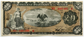 Mexico Veracruz 20 Pesos 1914
P# S1110a, N# 215928; # D 4467468 C; UNC