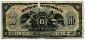 Mexico 10 Pesos 1934
P# 22g, # A1532517; F+/VF-