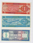 Netherlands Antilles 1 - 2.5 - 5 Gulden 1970 - 1984
P# 15,20-21, UNC