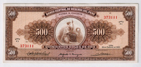 Peru 500 Soles 1965
P# 91, N# 220483; # 373111; XF