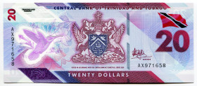 Trinidad & Tobago 20 Dollars 2020
P# 63a, N# 290074; # AX971658; Polymer; UNC