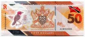 Trinidad & Tobago 50 Dollars 2020
P# 64a, N# 284427; # AC894006; Polymer; UNC