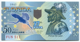 United States Florida 50 Dollars 2014 Specimen
27th State