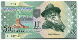 United States New York 50 Dollars 2014 Specimen
11th State