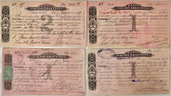 Argentina 4 x Banco de la Nacion Argentina Bills of Exchange 1914 - 1923
Various branches of this state-owned bank; VF/XF