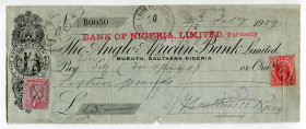 British West Africa Burutu 15 Pounds 1909 The Anglo-African Bank Limited
The bank was established in 1899 as the Anglo-African Bank Limited and chang...