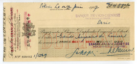 China Pekin 400 Francs 1927 Beijing Banque Franco-Chinoise
XF