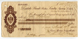 Germany 10 Pounds 1911 Deutsche Bank Berlin
London Agency Check; XF
