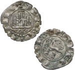 acuñada a partir de 1297 d C. Fernando IV (1295-1312). Toledo. Dinero. Ve. 0,75 g. Muy escasa así. EBC+ / EBC. Est.300.