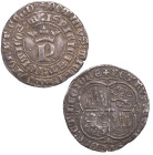 1350-1369. Pedro I (1350-1369). Coruña. 1 Real. Núñez 140.12 similar. Ag. 3,33 g. Aros en las orlas. Punto a la izquierda de P. Atractiva. Restos de b...