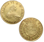 1751. Fernando VI (1746-1759). Santiago. 8 escudos. J. A&C 825. Au. 27,03 g. Bella. Brillo original. SC- / EBC+. Est.3750.